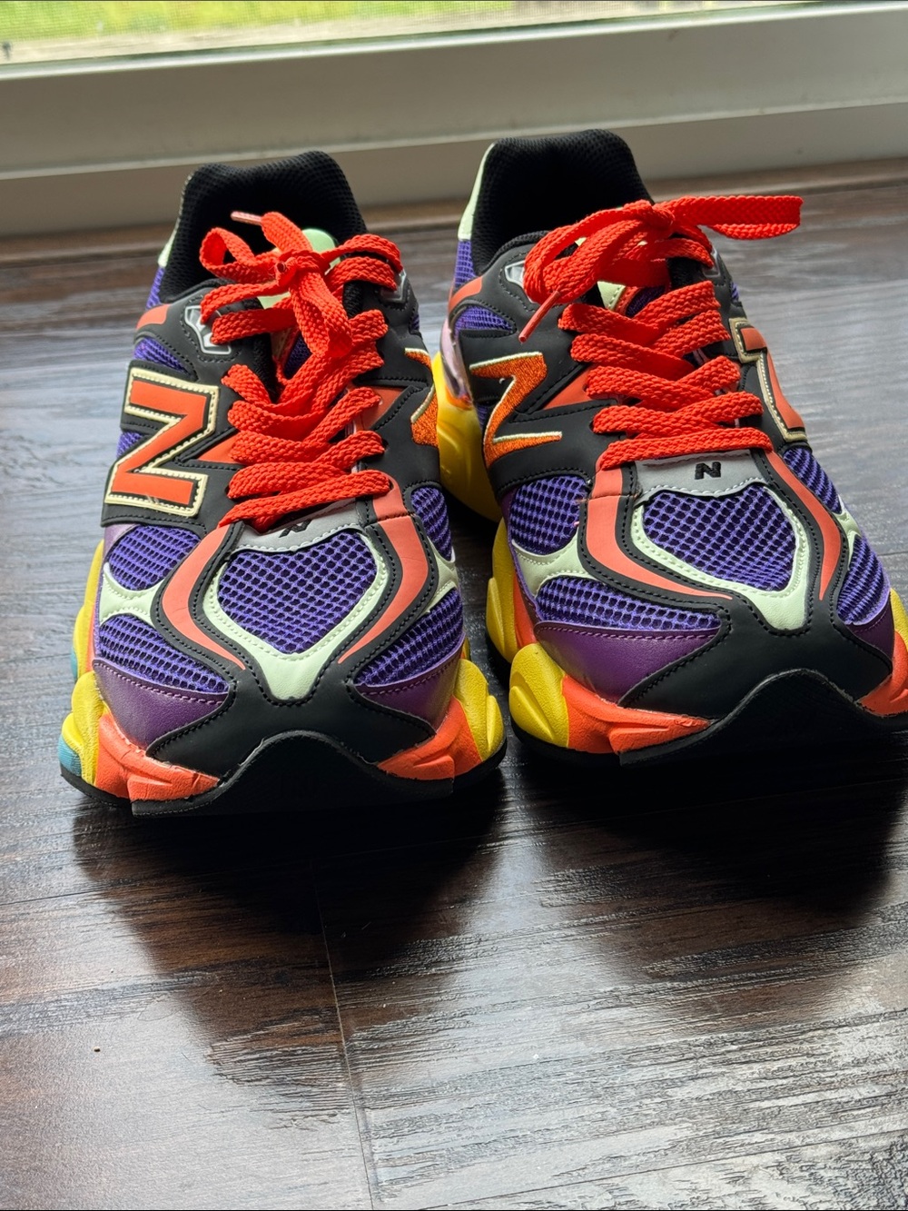 New Balance Purple, Red & Yellow Men’s Athletic Sneakers - Picture 5 of 14